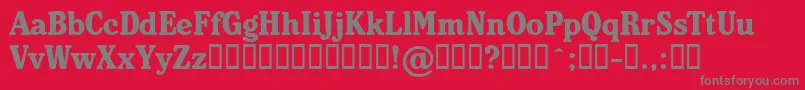 Heineken Font – Gray Fonts on Red Background