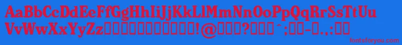 Heineken Font – Red Fonts on Blue Background