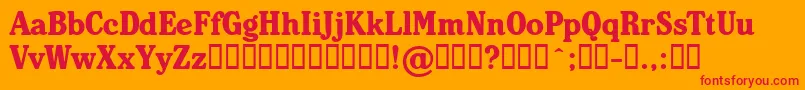 Heineken Font – Red Fonts on Orange Background