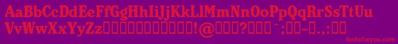 Heineken Font – Red Fonts on Purple Background