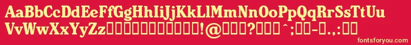 Heineken Font – Yellow Fonts on Red Background