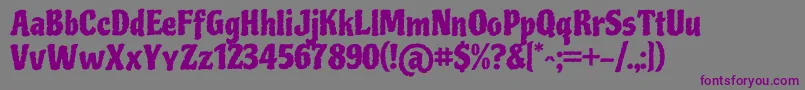 PiedraRegular Font – Purple Fonts on Gray Background