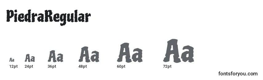 PiedraRegular Font Sizes