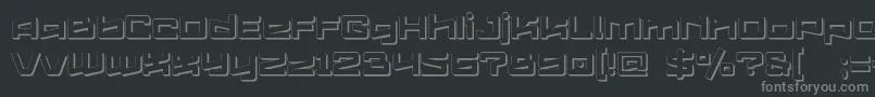 fuente Logofontik4fExtrudedRegular – Fuentes Grises Sobre Fondo Negro