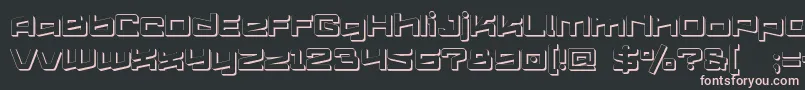 Logofontik4fExtrudedRegular Font – Pink Fonts on Black Background