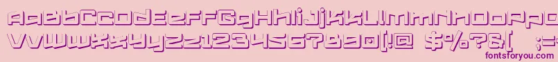 Logofontik4fExtrudedRegular Font – Purple Fonts on Pink Background