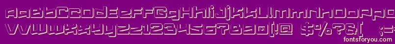 Logofontik4fExtrudedRegular Font – Yellow Fonts on Purple Background