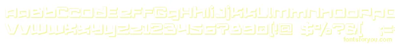 Logofontik4fExtrudedRegular-Schriftart – Gelbe Schriften
