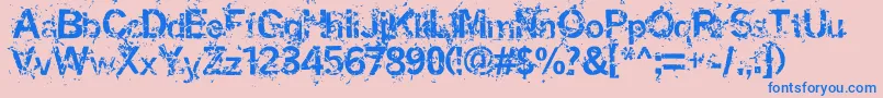 Miaso Font – Blue Fonts on Pink Background