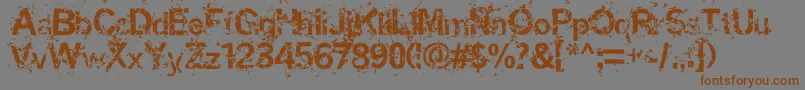 Miaso Font – Brown Fonts on Gray Background