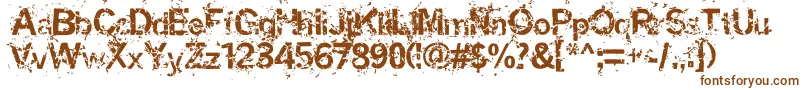 Шрифт Miaso – коричневые шрифты на белом фоне