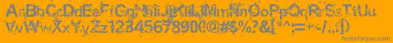 Miaso Font – Gray Fonts on Orange Background
