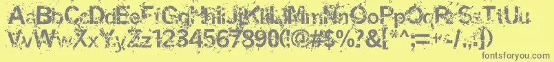 Miaso Font – Gray Fonts on Yellow Background