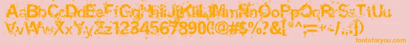 Miaso Font – Orange Fonts on Pink Background