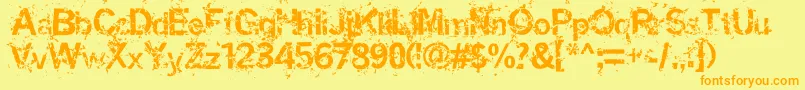 Miaso Font – Orange Fonts on Yellow Background