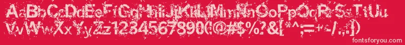 Miaso Font – Pink Fonts on Red Background