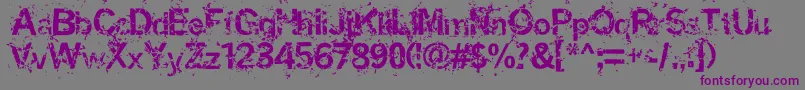 Miaso-fontti – violetit fontit harmaalla taustalla
