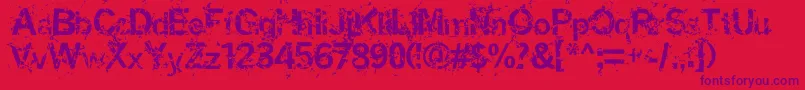 Miaso Font – Purple Fonts on Red Background