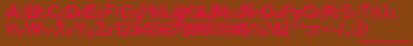 Miaso Font – Red Fonts on Brown Background