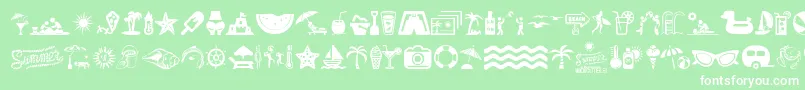 SummerIcons Font – White Fonts on Green Background