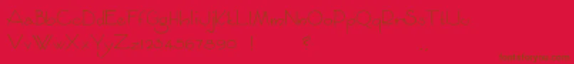 Sycamoresans Font – Brown Fonts on Red Background
