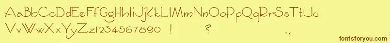 Sycamoresans Font – Brown Fonts on Yellow Background