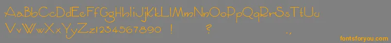 Sycamoresans Font – Orange Fonts on Gray Background