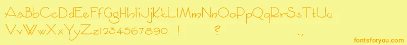Sycamoresans Font – Orange Fonts on Yellow Background