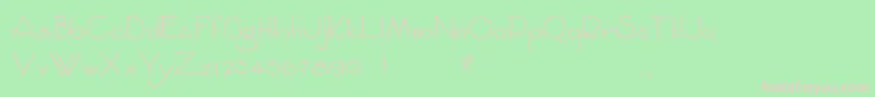 Sycamoresans Font – Pink Fonts on Green Background