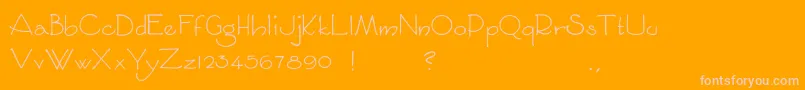 Sycamoresans Font – Pink Fonts on Orange Background