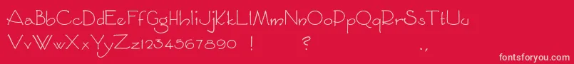 Sycamoresans Font – Pink Fonts on Red Background