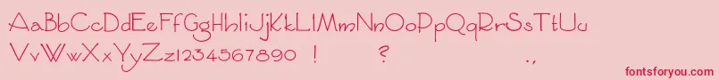 Sycamoresans Font – Red Fonts on Pink Background
