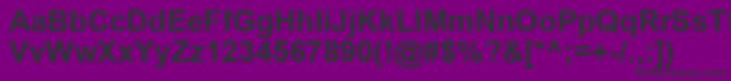 ArialKoi8Bold Font – Black Fonts on Purple Background