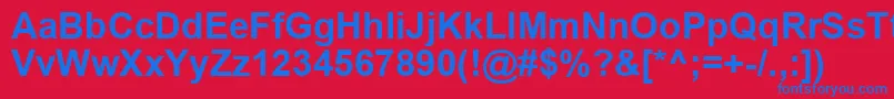 ArialKoi8Bold Font – Blue Fonts on Red Background