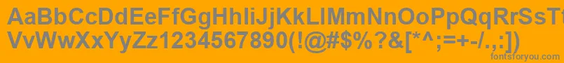 ArialKoi8Bold Font – Gray Fonts on Orange Background