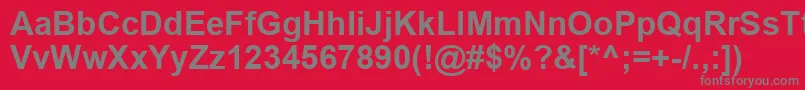 ArialKoi8Bold Font – Gray Fonts on Red Background