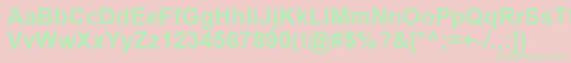 ArialKoi8Bold Font – Green Fonts on Pink Background