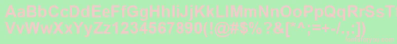 ArialKoi8Bold Font – Pink Fonts on Green Background