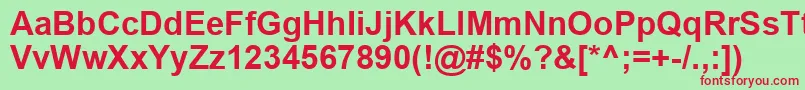 ArialKoi8Bold Font – Red Fonts on Green Background