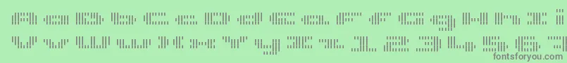 UpTinyLcdFourDecovLight Font – Gray Fonts on Green Background