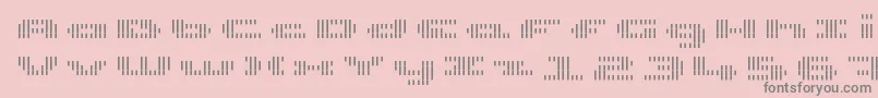 UpTinyLcdFourDecovLight Font – Gray Fonts on Pink Background