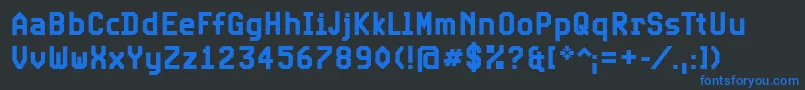 ExpoCondBold Font – Blue Fonts on Black Background