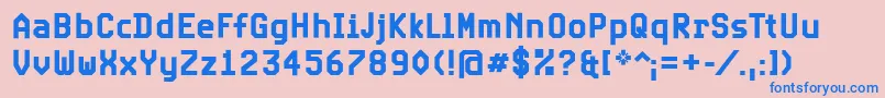 ExpoCondBold Font – Blue Fonts on Pink Background