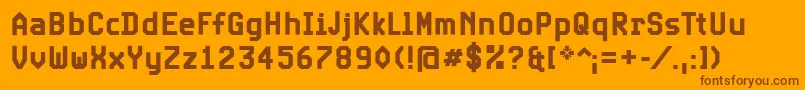 ExpoCondBold Font – Brown Fonts on Orange Background