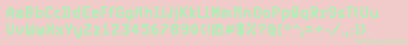 ExpoCondBold Font – Green Fonts on Pink Background