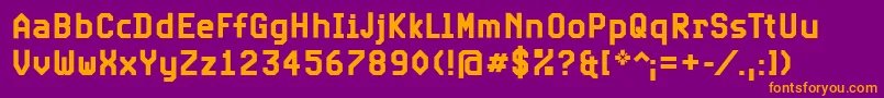 ExpoCondBold Font – Orange Fonts on Purple Background