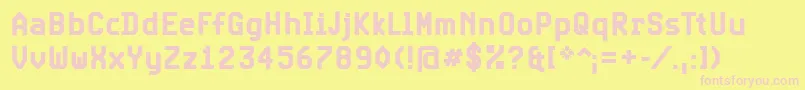 ExpoCondBold Font – Pink Fonts on Yellow Background