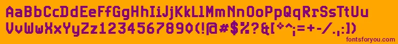 ExpoCondBold Font – Purple Fonts on Orange Background
