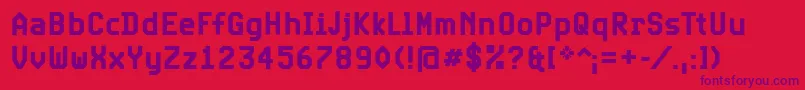ExpoCondBold Font – Purple Fonts on Red Background