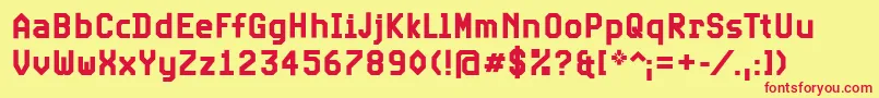 ExpoCondBold Font – Red Fonts on Yellow Background